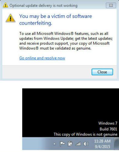 You May Be A Victim Of Software Counterfeiting Windows 7 Crack