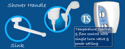Comes with Accessories - sink-head , shower handle; TS MODEL - Fully temperature stabilised