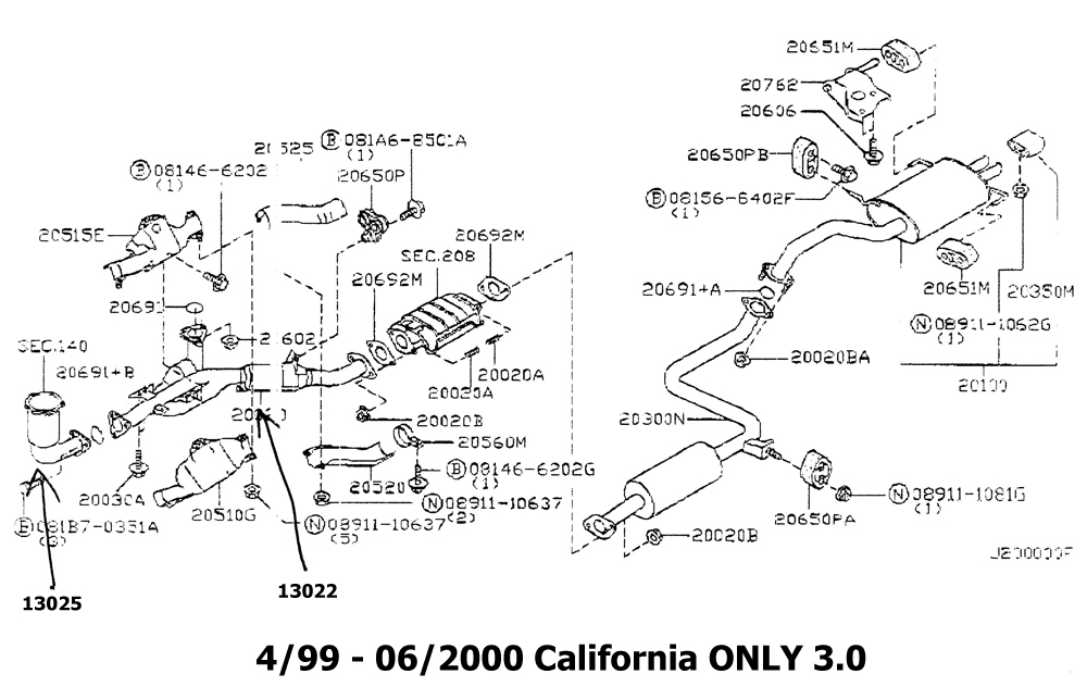 2002 Nissan maxima catalytic converter diagram #6