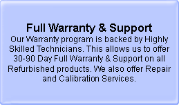 Full Warranty & Support