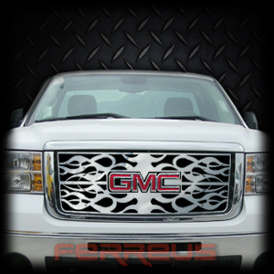 GMC Sierra Denali 07 10 Punch Round Chrome Style Grille Grill Insert 