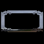 Chrome Style License Plate Frame Tattoo Tribal Polished Stainless 